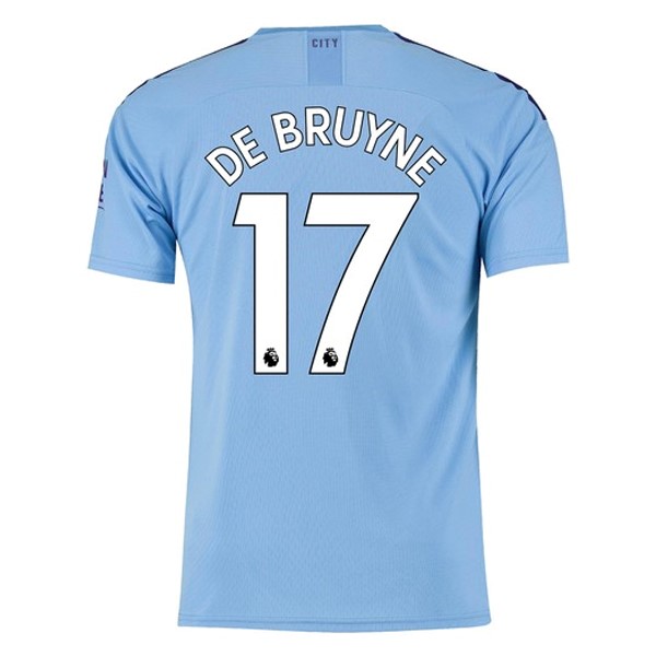 Camiseta Manchester City NO.17 De Bruyne 1ª Kit 2019 2020 Azul